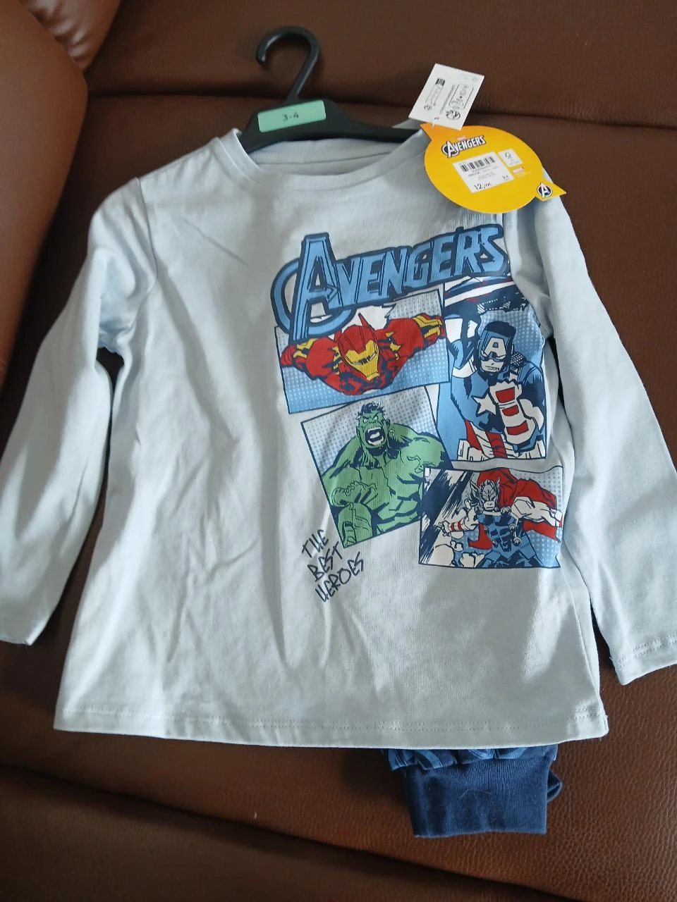 ensemble pyjamas garcon avengers marvel 104 cm 3/4 ans